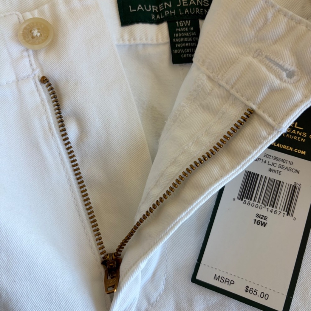 RALPH LAUREN White Bermuda Shorts Women’s 16W Summer Casual Classic Preppy NWT - Picture 5 of 15